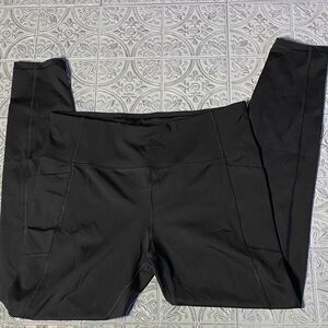 AVIA Black High-Waisted Leggings With Pockets Size Large